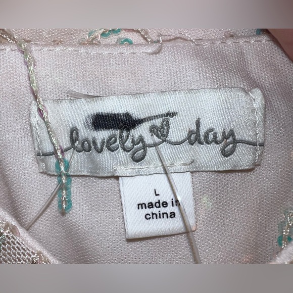 NWT Cassie Sequin Fringe Dress in Pink - Size L - Picture 8 of 10